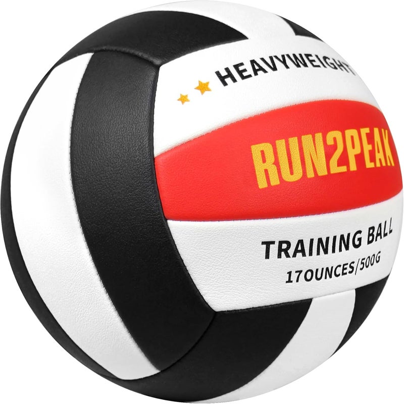 RUN2PEAK Heavy Weight Volleyball Setter Training Ball Official Size 5 Volleyballs PU Practice Volley Balls for Indoor Rebounder Equipment Setters Weighted Volleyball Setting Trainer - Image 2